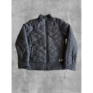 Vtg Oakley Software Quilted Puffer Jacket Womens Small Black F06 Gorpcore Y2K